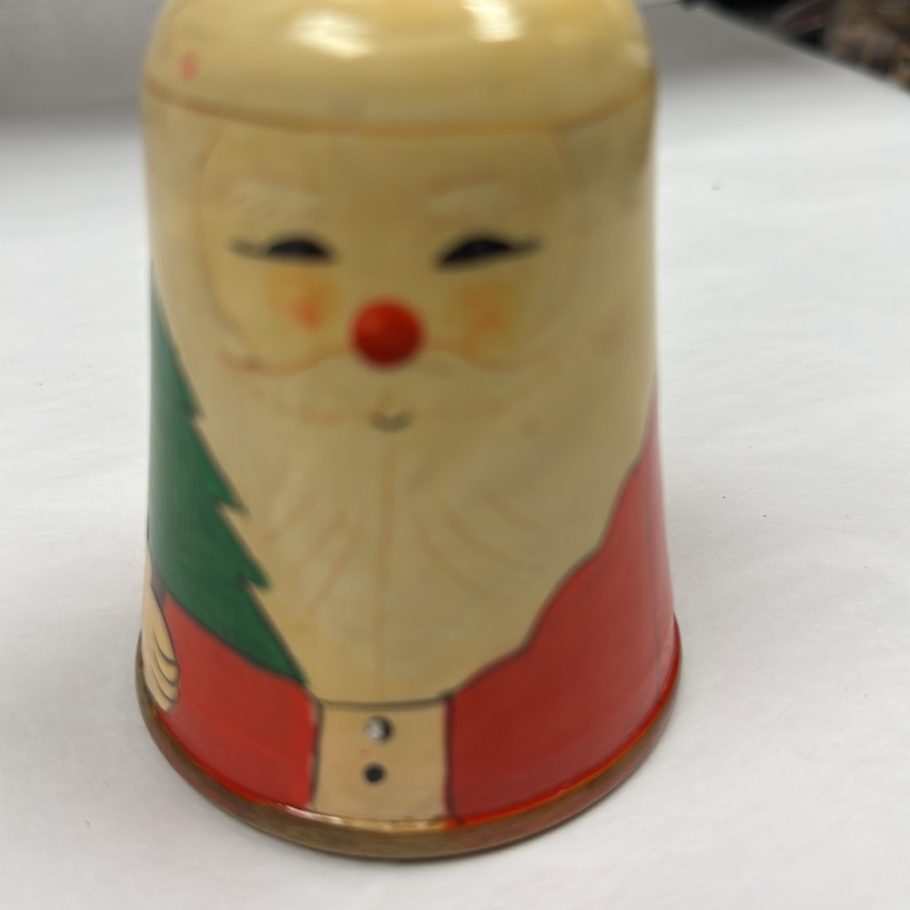 Vintage Wooden Santa bell - Picture 3 of 4